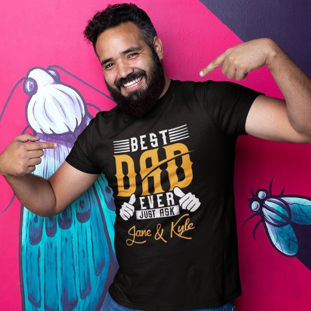 Best Dad Ever Tee, Personalized Dad Shirt, Fathers Day Gift, Dad Gifts